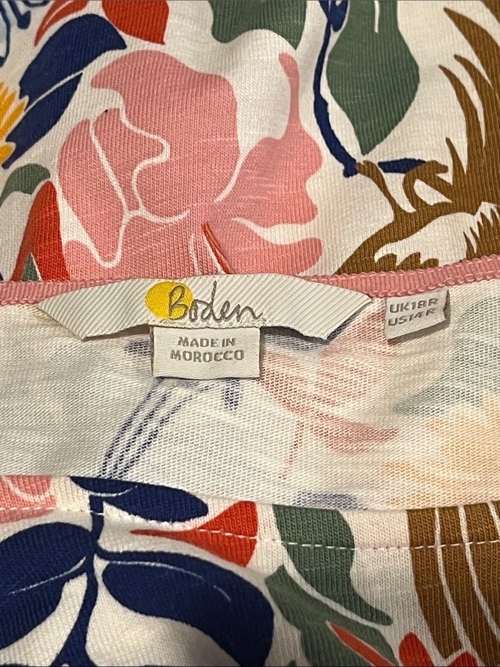 Boden Multicolor Floral Midi Dress - Pink, Blue & Yellow - Picture 6 of 9